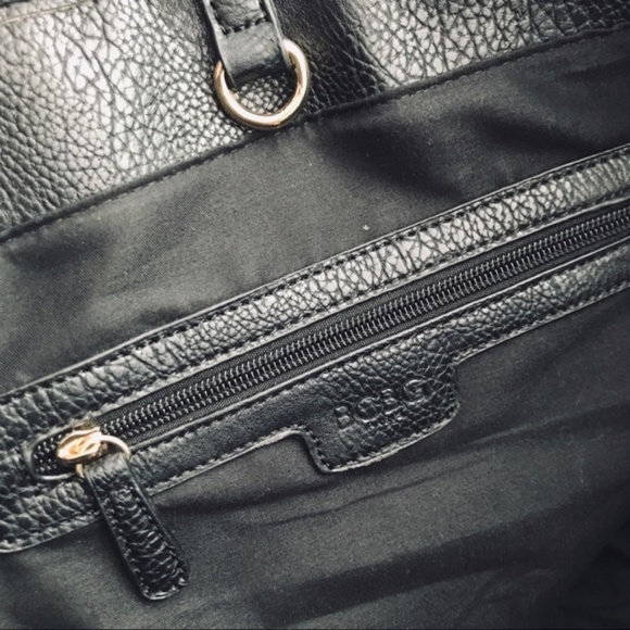 BCBG PARIS QUILTED BLACK SHOULDER TOTE BAG - Picture 5 of 8